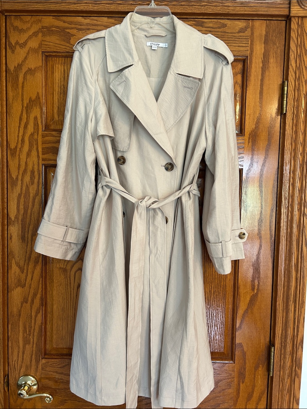 Chico’s Ladies Classic Beige Trench Coat